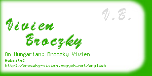 vivien broczky business card